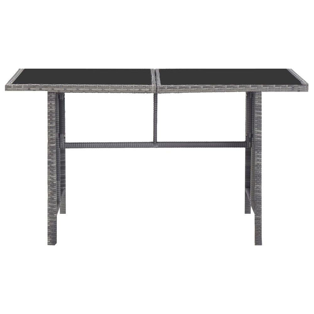 5-delige Tuinset met kussens poly rattan grijs MeubelReus