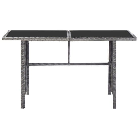 5-delige Tuinset met kussens poly rattan grijs MeubelReus