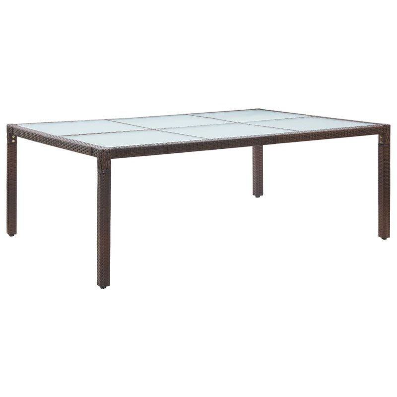 Tuintafel 200x150x74 cm poly rattan bruin MeubelReus