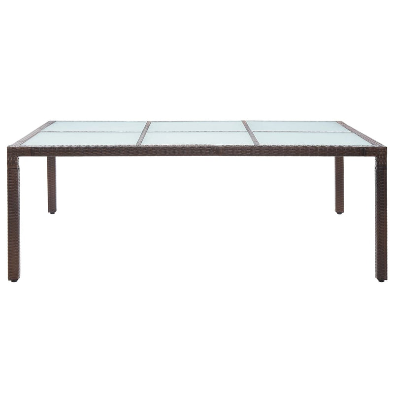 Tuintafel 200x150x74 cm poly rattan bruin MeubelReus