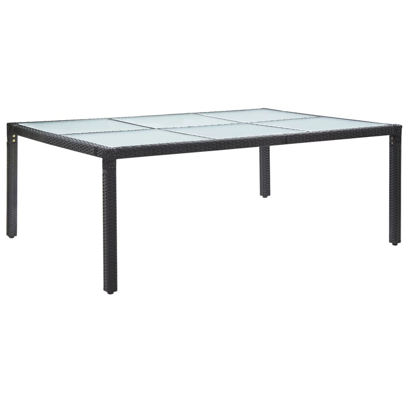Tuintafel 200x150x74 cm poly rattan zwart MeubelReus