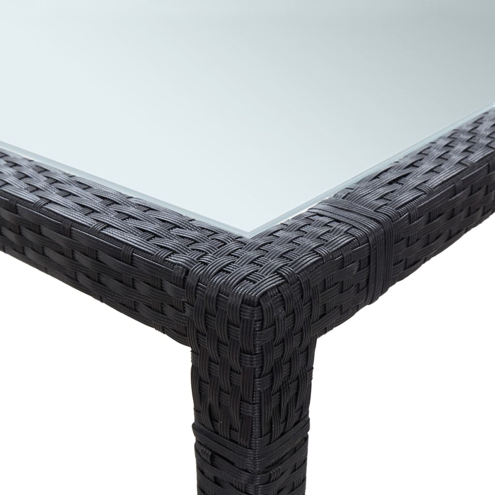 Tuintafel 200x150x74 cm poly rattan zwart MeubelReus