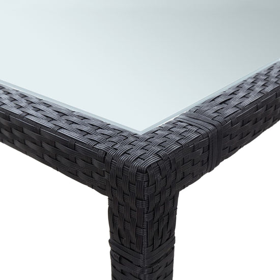 Tuintafel 200x150x74 cm poly rattan zwart MeubelReus