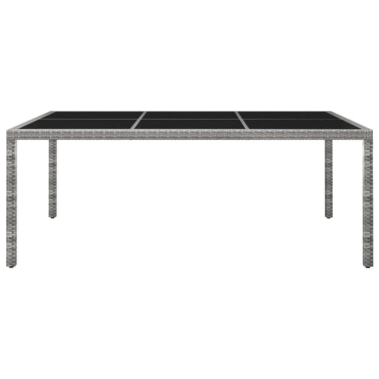 Tuintafel 200x150x74 cm poly rattan grijs MeubelReus
