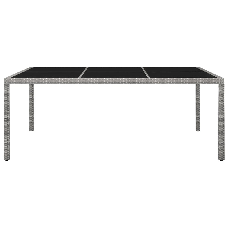 Tuintafel 200x150x74 cm poly rattan grijs MeubelReus