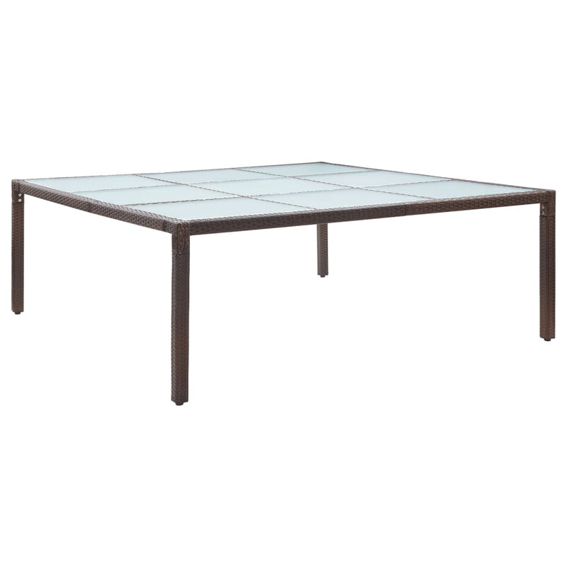 Tuintafel 200x200x74 cm poly rattan bruin MeubelReus