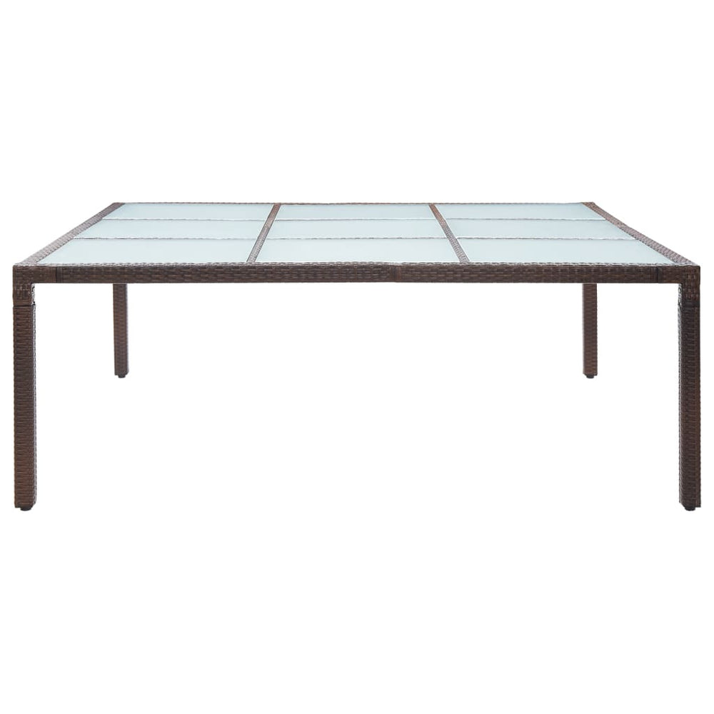 Tuintafel 200x200x74 cm poly rattan bruin MeubelReus