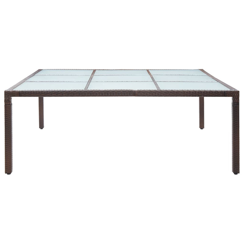 Tuintafel 200x200x74 cm poly rattan bruin MeubelReus
