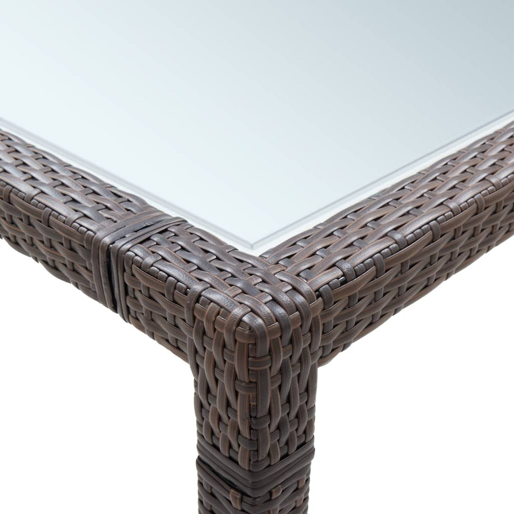 Tuintafel 200x200x74 cm poly rattan bruin MeubelReus