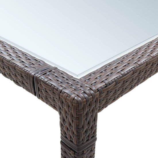 Tuintafel 200x200x74 cm poly rattan bruin MeubelReus