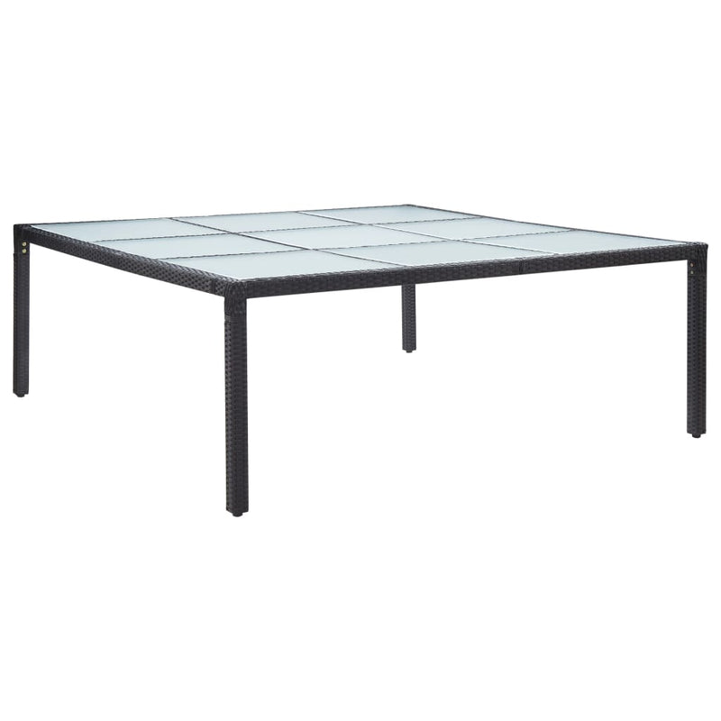 Tuintafel 200x200x74 cm poly rattan zwart MeubelReus