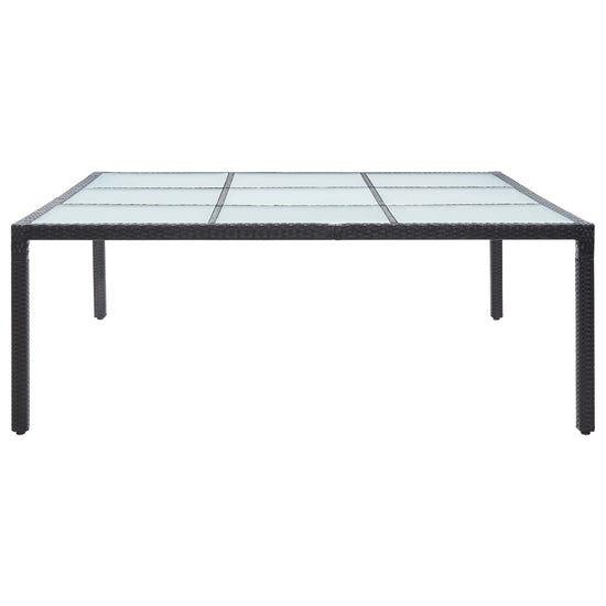 Tuintafel 200x200x74 cm poly rattan zwart MeubelReus