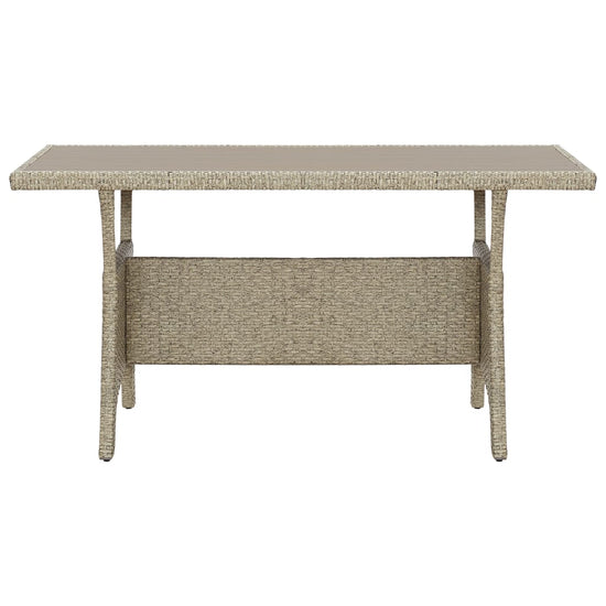 Tuintafel 130x70x66 cm poly rattan grijs MeubelReus