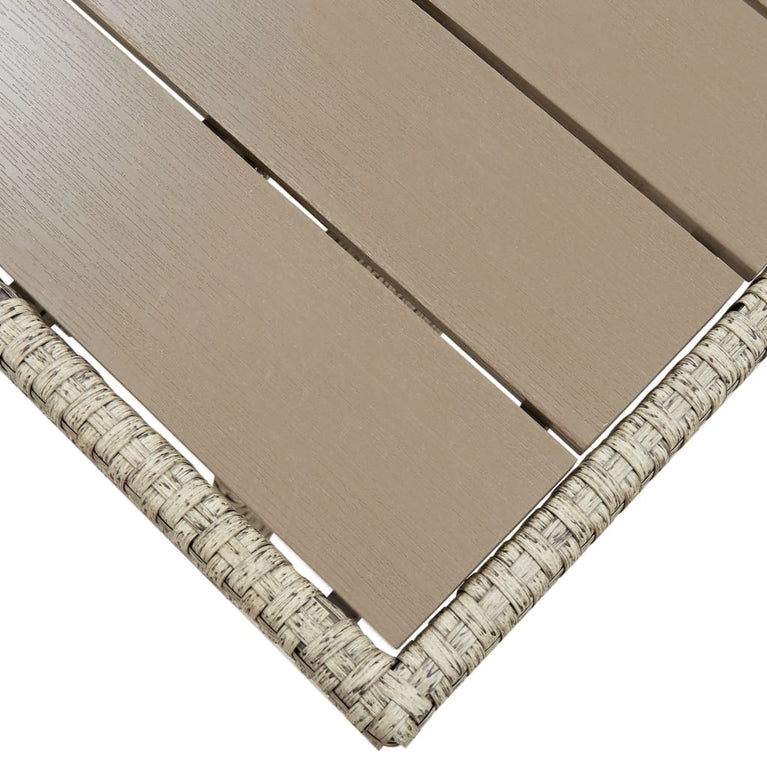Tuintafel 130x70x66 cm poly rattan grijs MeubelReus