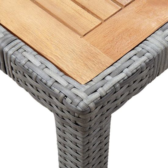 5-delige Tuinset met kussens poly rattan grijs MeubelReus