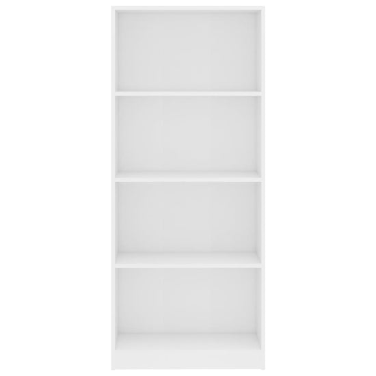 Boekenkast met 4 schappen 60x24x142 cm bewerkt hout wit MeubelReus