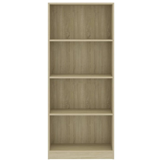 Boekenkast met 4 schappen 60x24x142 cm bewerkt hout sonoma eik MeubelReus