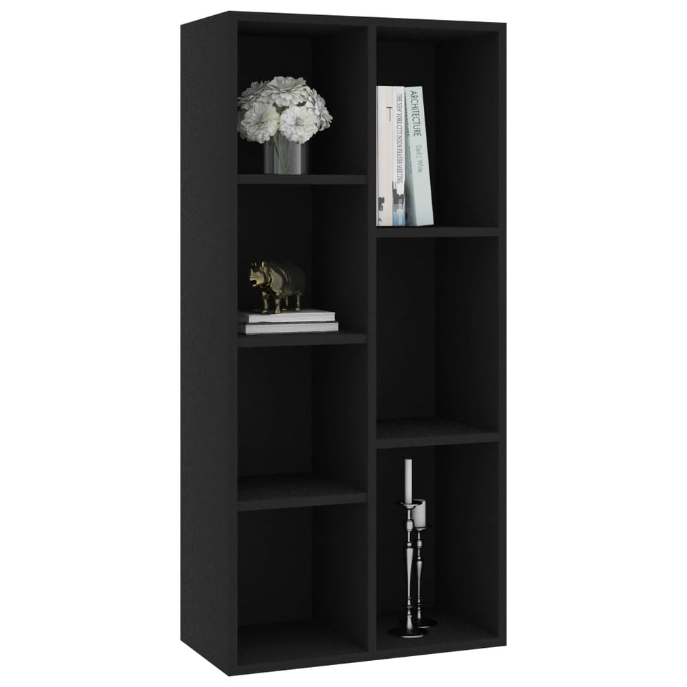Boekenkast 50x25x106 cm bewerkt hout zwart MeubelReus