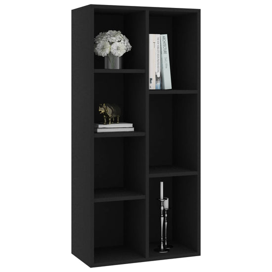 Boekenkast 50x25x106 cm bewerkt hout zwart MeubelReus