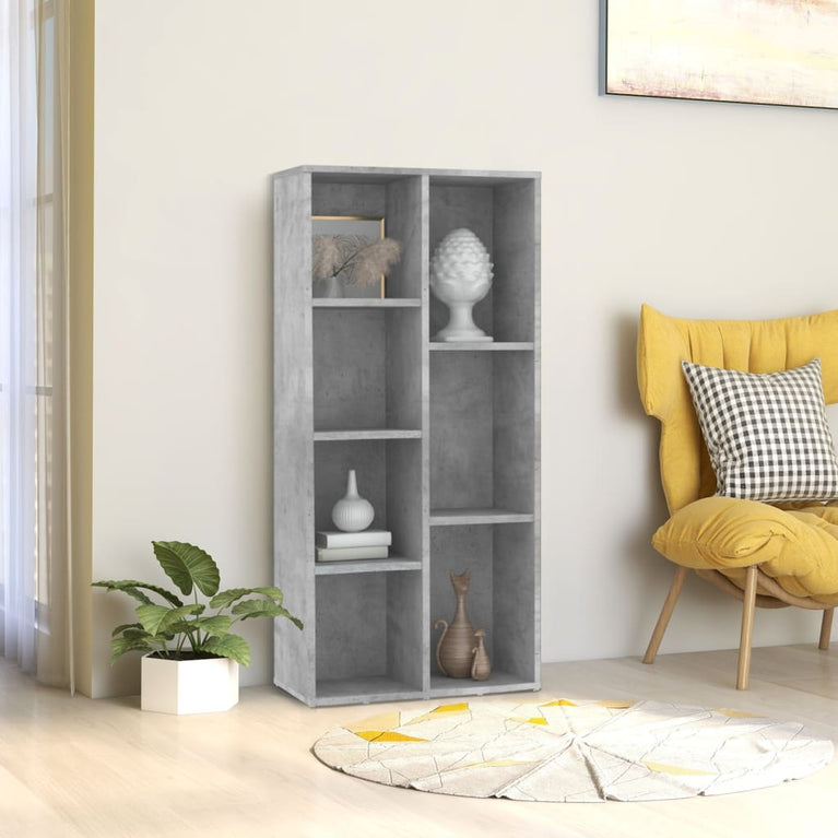 Boekenkast 50x25x106 cm spaanplaat betongrijs MeubelReus