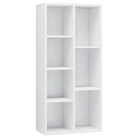 Boekenkast 50x25x106 cm bewerkt hout hoogglans wit MeubelReus