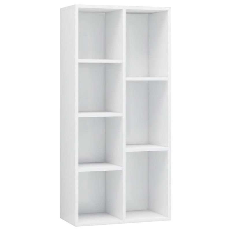 Boekenkast 50x25x106 cm bewerkt hout hoogglans wit MeubelReus