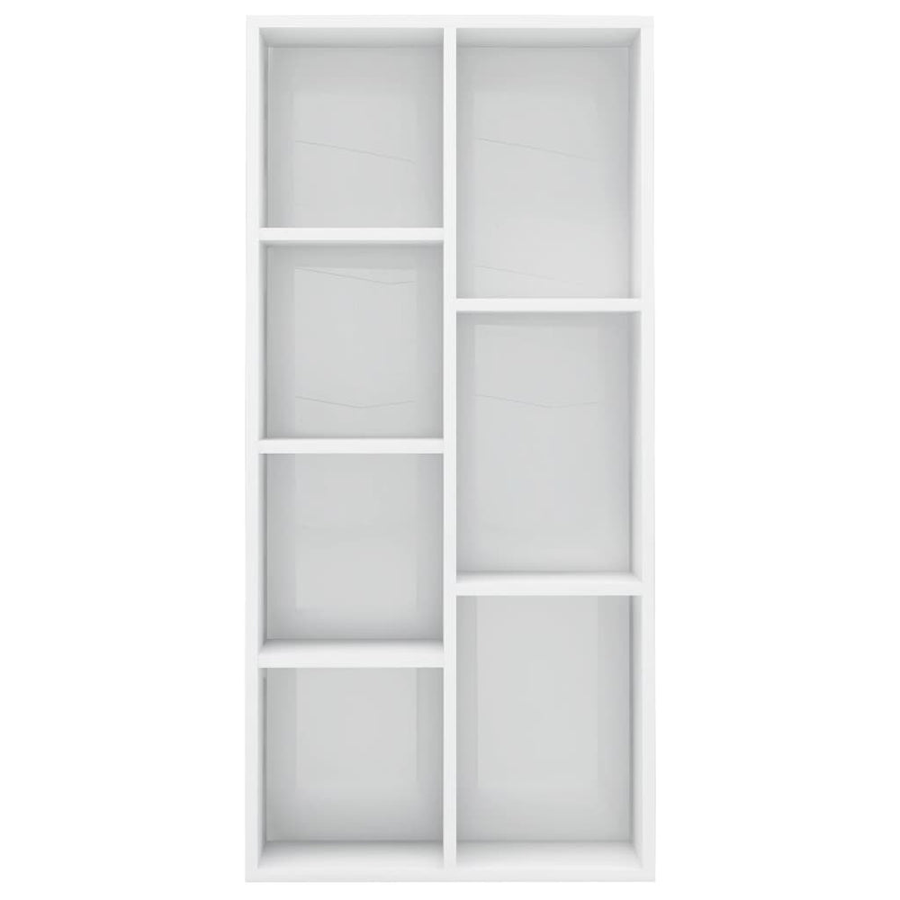 Boekenkast 50x25x106 cm bewerkt hout hoogglans wit MeubelReus