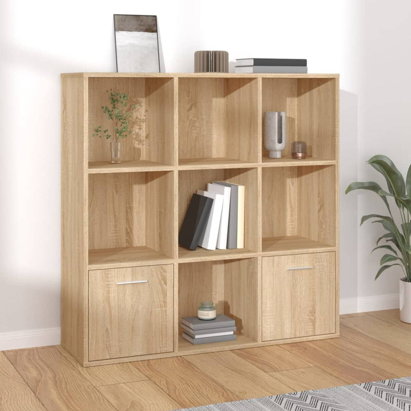 Boekenkast 98x30x98 cm spaanplaat sonoma eikenkleurig