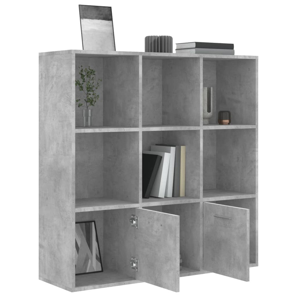 Boekenkast 98x30x98 cm spaanplaat betongrijs MeubelReus