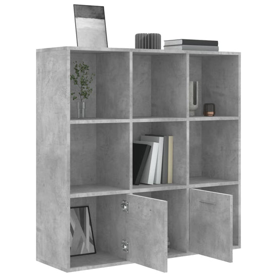 Boekenkast 98x30x98 cm spaanplaat betongrijs MeubelReus