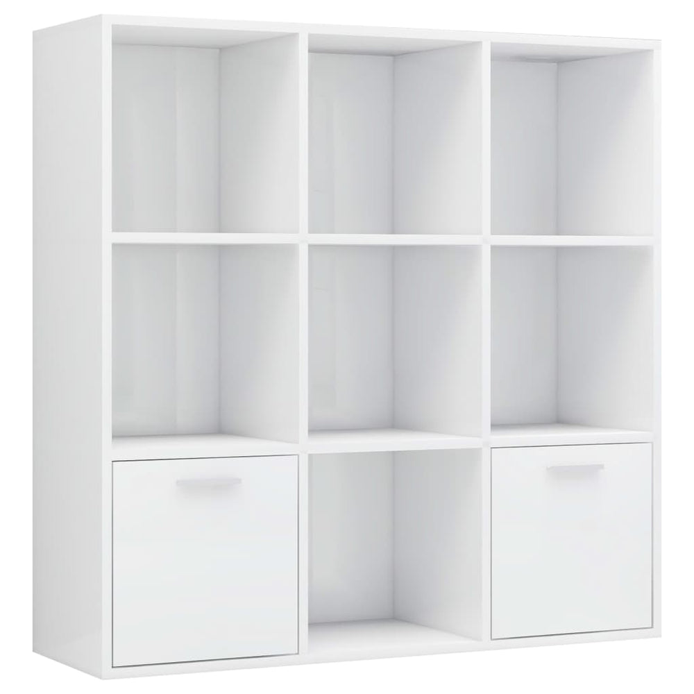 Boekenkast 98x30x98 cm spaanplaat hoogglans wit MeubelReus