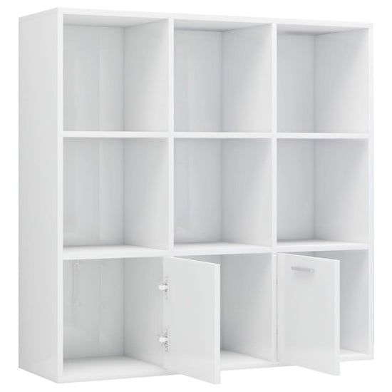 Boekenkast 98x30x98 cm spaanplaat hoogglans wit MeubelReus