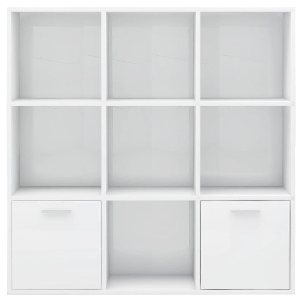 Boekenkast 98x30x98 cm spaanplaat hoogglans wit MeubelReus