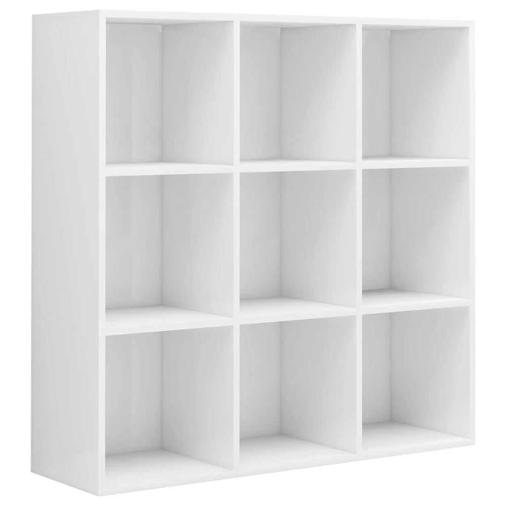 Boekenkast 98x30x98 cm spaanplaat hoogglans wit MeubelReus