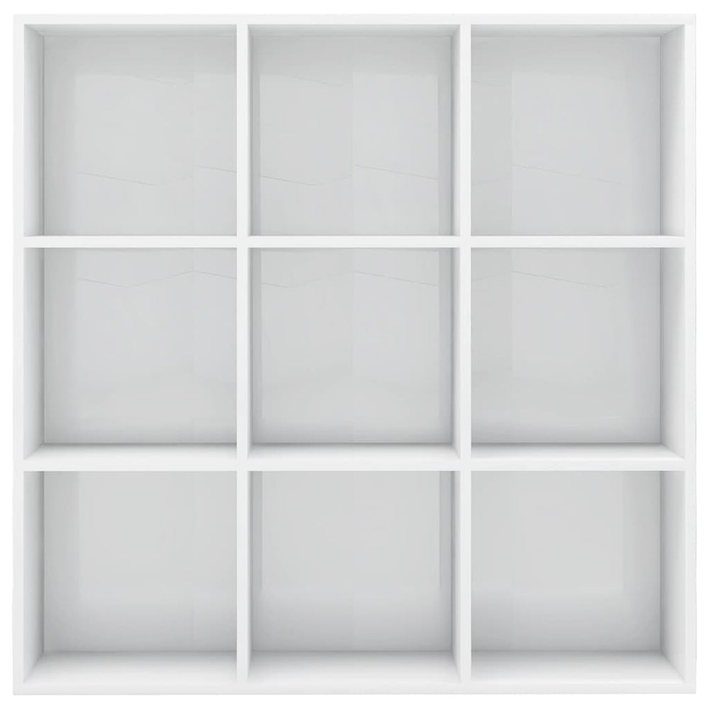 Boekenkast 98x30x98 cm spaanplaat hoogglans wit MeubelReus