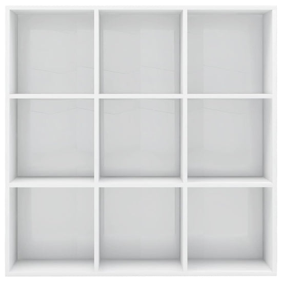 Boekenkast 98x30x98 cm spaanplaat hoogglans wit MeubelReus
