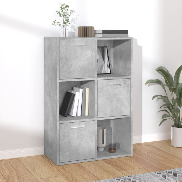 Opbergkast 60x29,5x90 cm bewerkt hout betongrijs MeubelReus