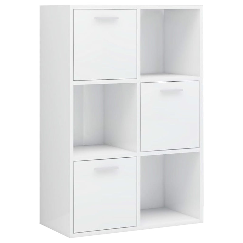 Opbergkast 60x29,5x90 cm spaanplaat hoogglans wit MeubelReus
