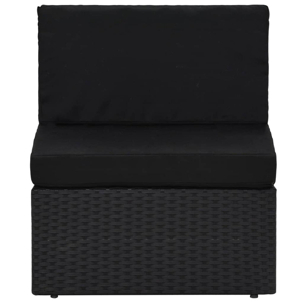 2-delige Loungeset poly rattan zwart MeubelReus
