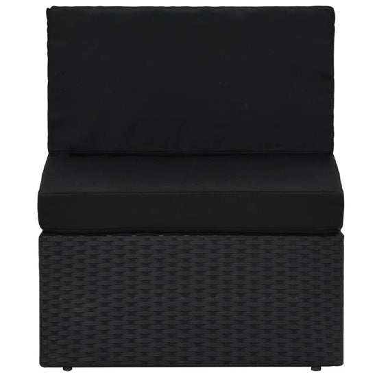 2-delige Loungeset poly rattan zwart MeubelReus