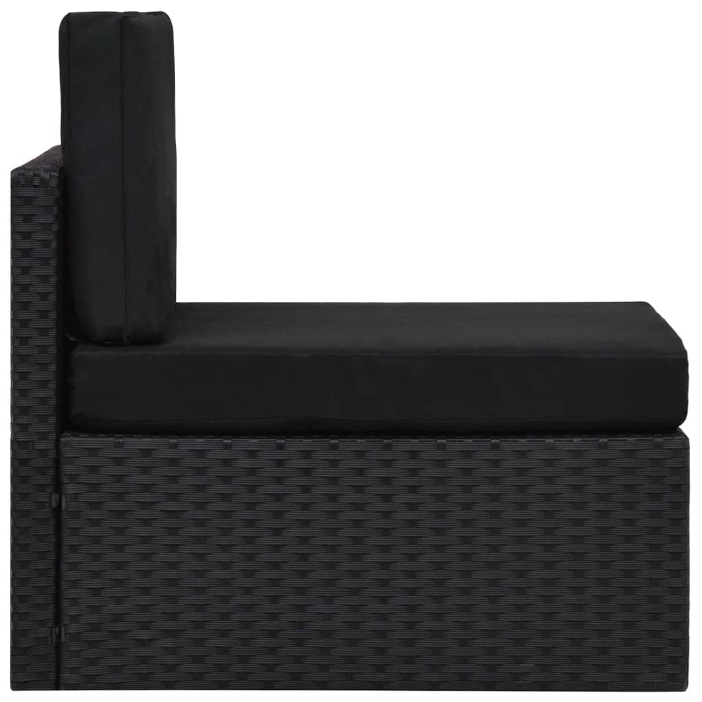 2-delige Loungeset poly rattan zwart MeubelReus