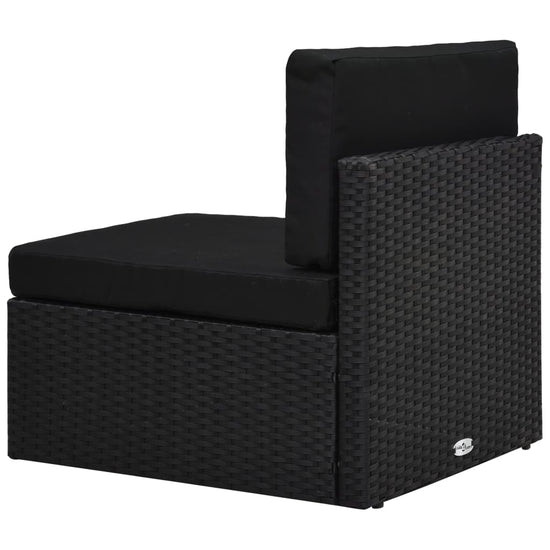 2-delige Loungeset poly rattan zwart MeubelReus