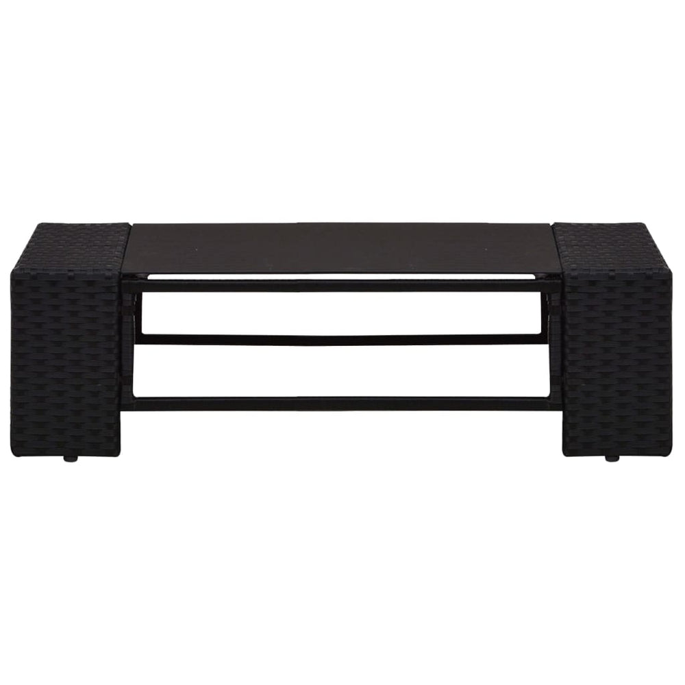 2-delige Loungeset poly rattan zwart MeubelReus
