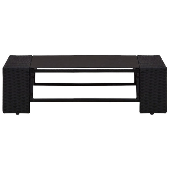 2-delige Loungeset poly rattan zwart MeubelReus