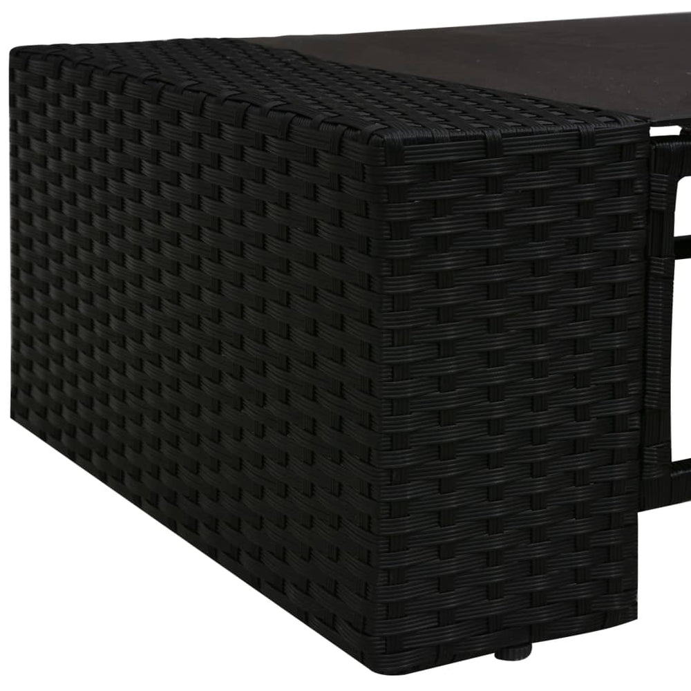 2-delige Loungeset poly rattan zwart MeubelReus