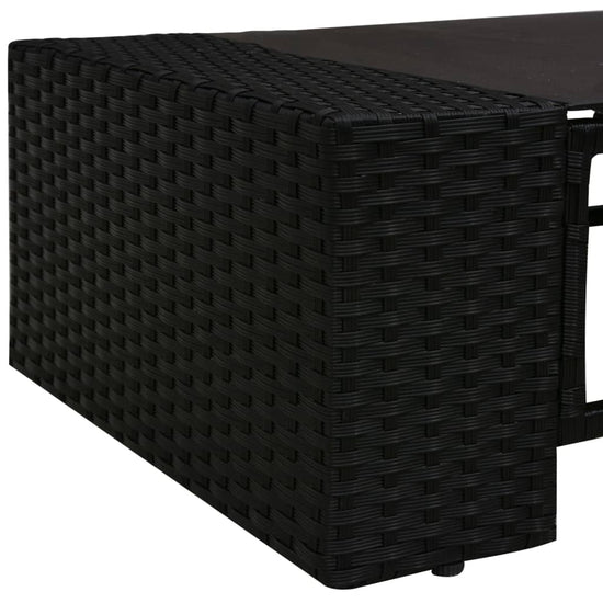 2-delige Loungeset poly rattan zwart MeubelReus