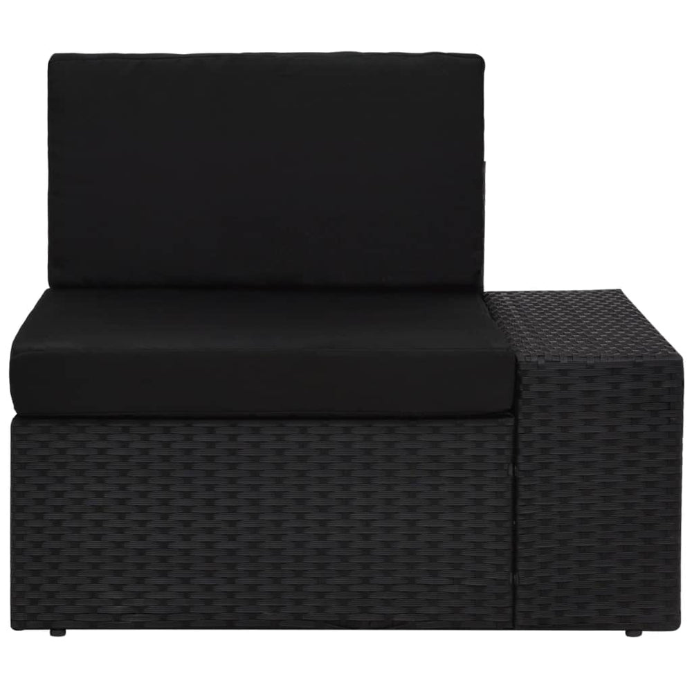 3-delige Loungeset poly rattan zwart MeubelReus