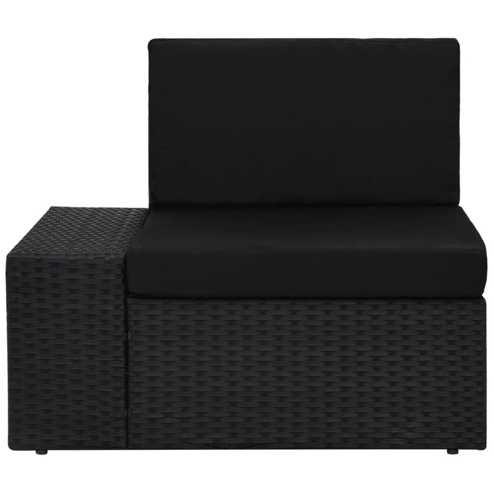 3-delige Loungeset poly rattan zwart MeubelReus