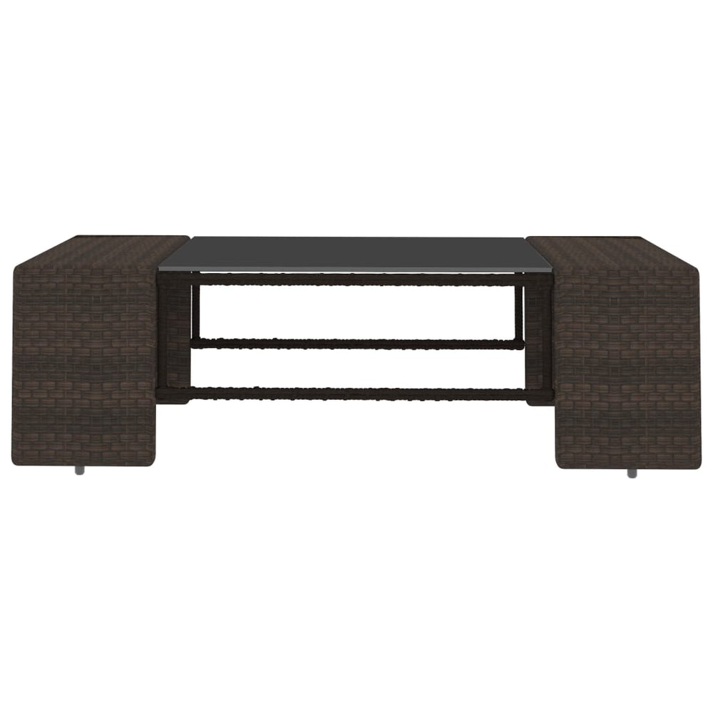 2-delige Loungeset poly rattan bruin MeubelReus