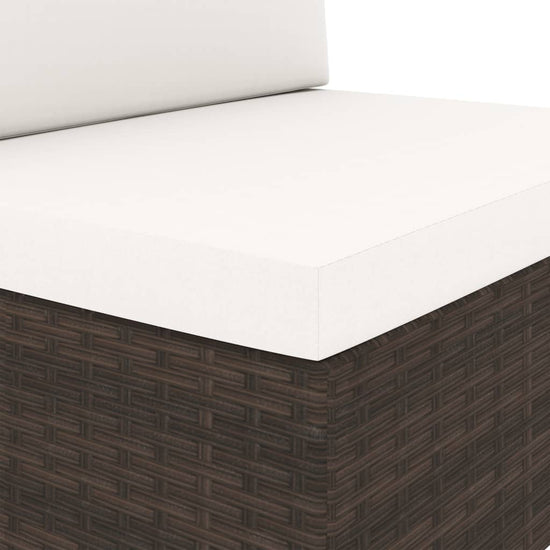 3-delige Loungeset poly rattan bruin MeubelReus